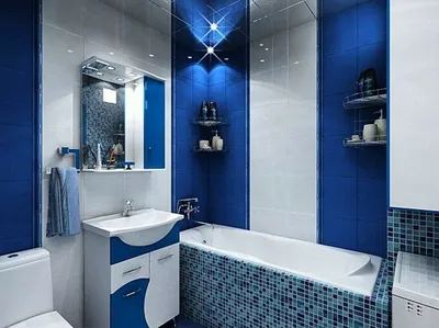 Синяя ванная - 69 фото