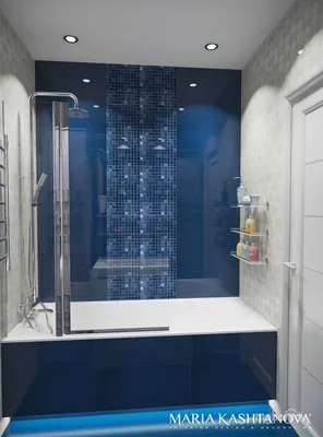 Бело-синяя ванная комната | Современный дизайн ванной, Синяя ванна, Детская ванная  комната