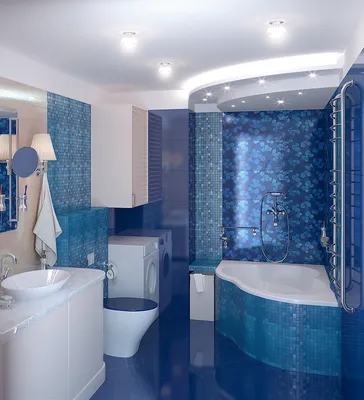 Ванная комната синего цвета - фото подборка дизайна интерьера -  Интернет-журнал Inhomes