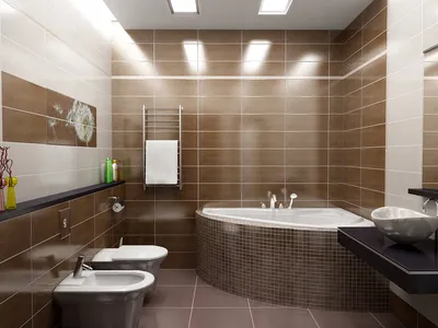 сочетание кафеля и пластиковых панелей в ванной - Ремонт без проблем