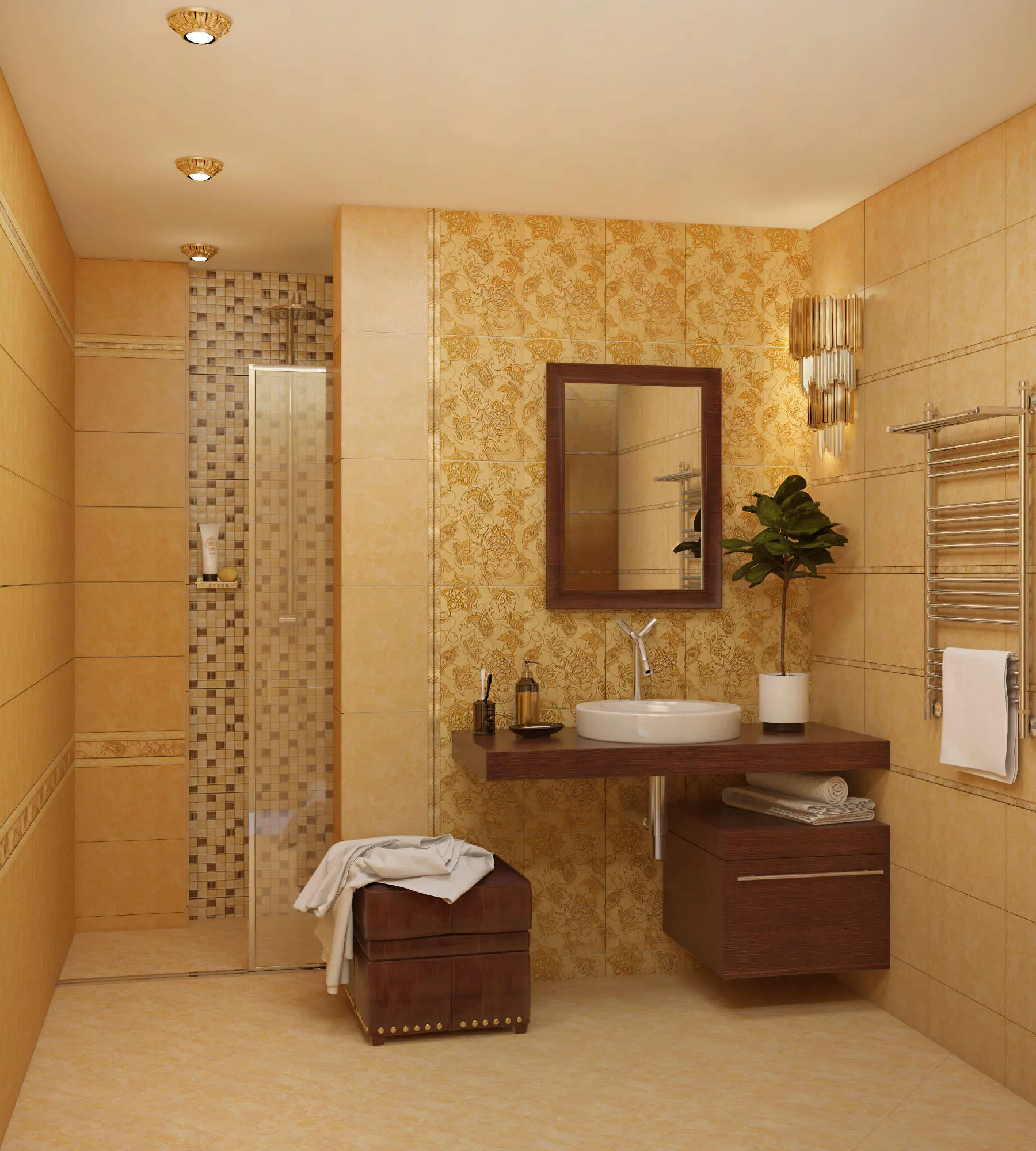 Коричневый цвет в ванной комнате | Современная обстановка ванной, Керамическая плитка, Плитка