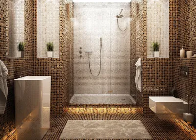 Как отделать интерьер ванной комнаты мозаикой
