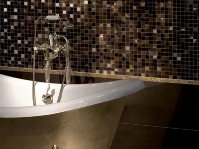 Мозаика в ванной комнате: дизайн ванной комнаты с мозаикой и плиткой,  мозаика в ванной комнате дизайн-фото в интерьере ванной