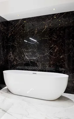 Черно-белая ванная - лучшие мировые интерьеры (65 фото)