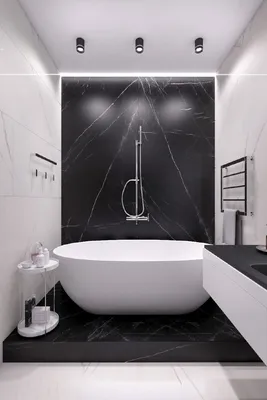 Ванная комната в черно-белых тонах. | Home decor, Home, Bathroom