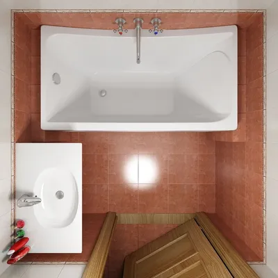 Дизайн маленькой ванной комнаты - 35 фото интерьера (вид сверху)