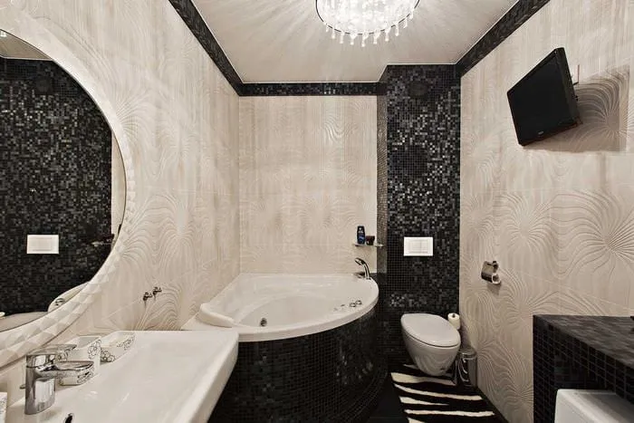 Ванная комната дизайн угловая ванна