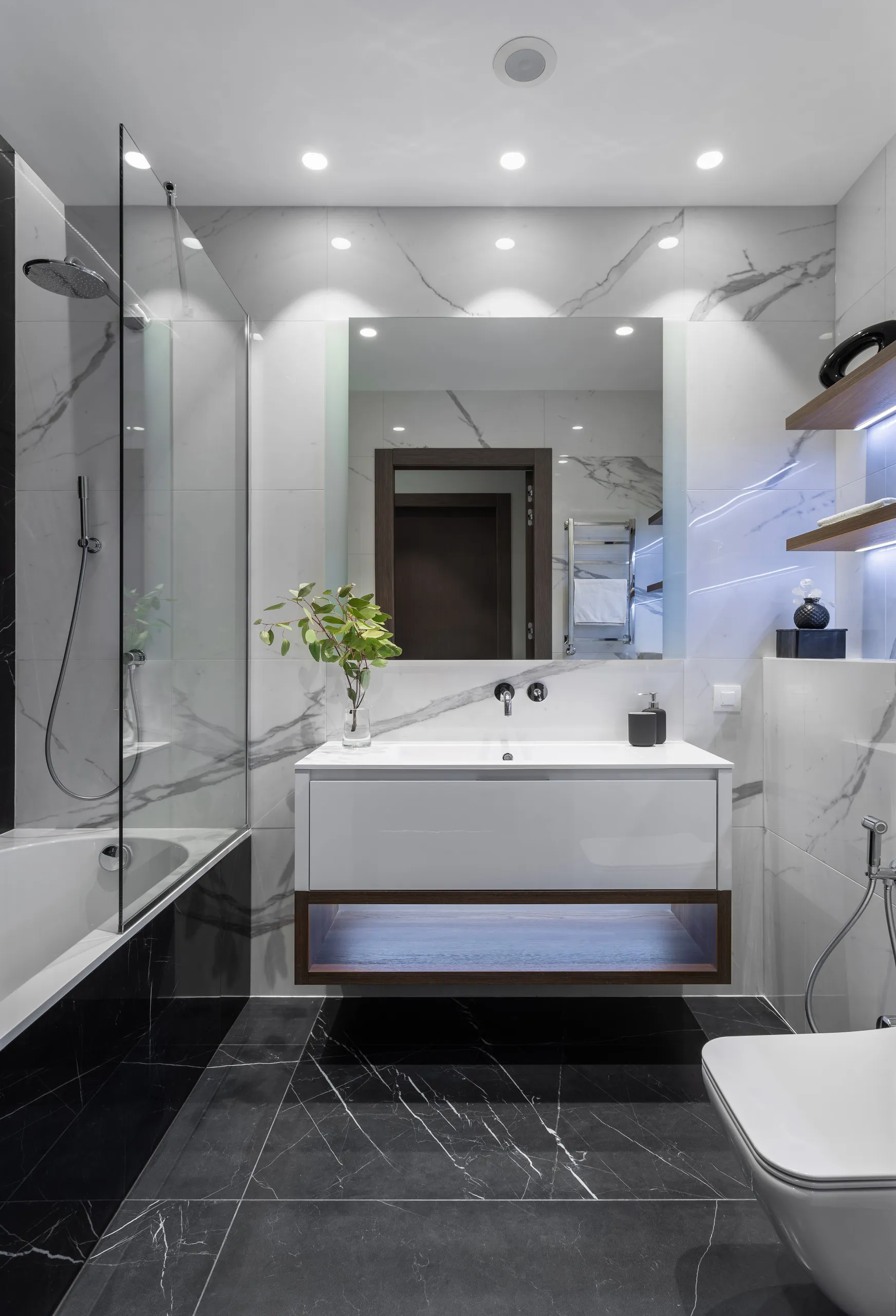 Современные идеи дизайна ванной комнаты. 31 фото 2016-2017 годов
