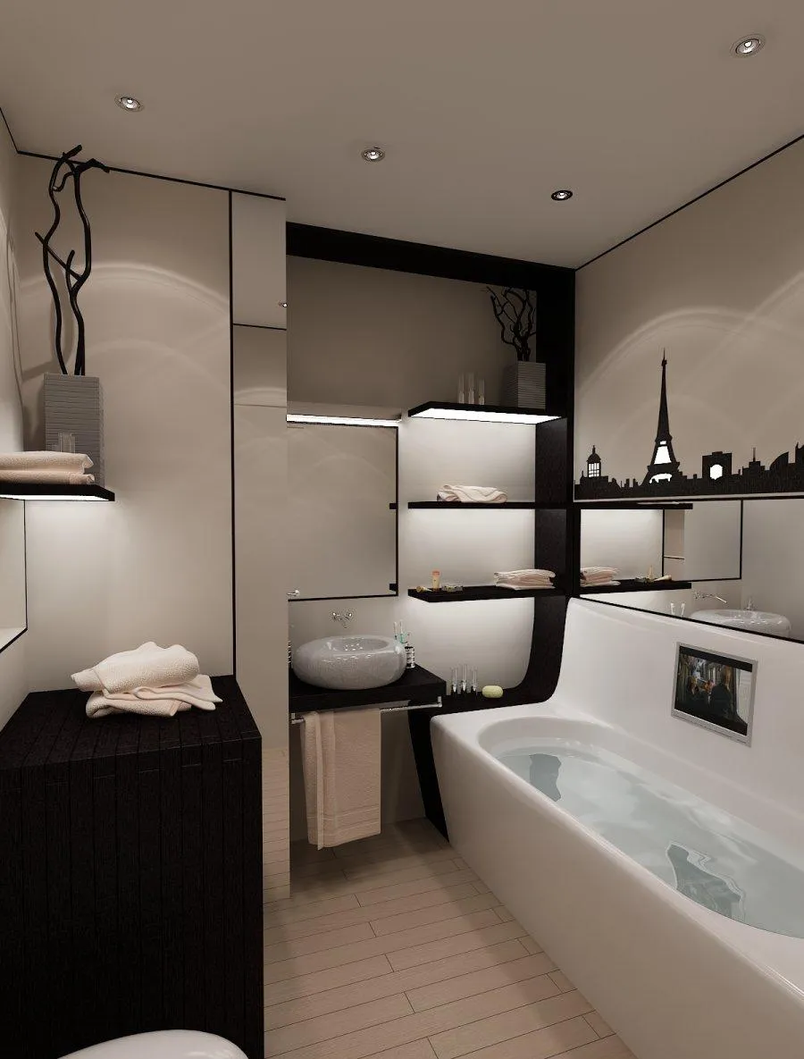 Продумываем дизайн интерьера ванной комнаты 6 кв. м.