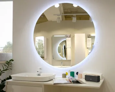 Круглые зеркала - стильное решение для ванной комнаты