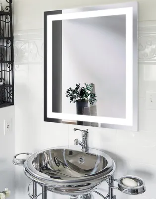 Зеркало для ванной комнаты с LED подсветкой 683*800 с рисунком \"JANVIER\"  VZ-D3 с кнопочным включателем: продажа, цена в Харькове. Зеркала для ванных  комнат от \"Интернет-магазин \"KolaLola\"\" - 772099458