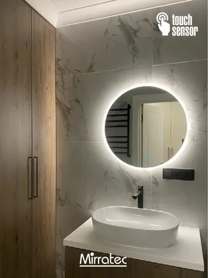 Круглое зеркало для ванной, интерьерное зеркало с подсветкой 60 см.  Акция!!! Mirratec 41090890 купить в интернет-магазине Wildberries