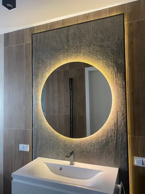 Зеркало в ванную комнату,серия MOON, круглое настенное, с подсветкой  светодиодной, 50/60/70/80/90/100см - купить по выгодной цене | AliExpress