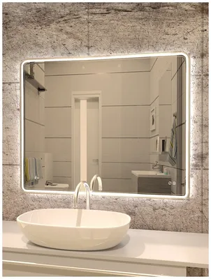 Зеркало в ванную комнату \"Venecia\" с гравировкой / Настенное влагостойкое  зеркало 80 х 100 см, с сенсорным выключателем, лед подсветкой, подогревом,  функцией антизапотевания / Интерьерное прямоугольное зеркало в ванну, с  сенсором /