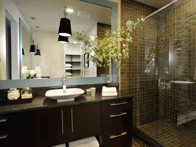 Дизайнерские решения для ванной комнаты 8 кв. м, особенности планировки и  выбора мебели - 21 фото