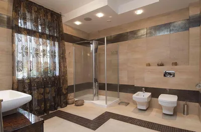Современный интерьер ванной комнаты с овальной ванной Иллюстрация штока -  иллюстрации насчитывающей завод, тщета: 43588566