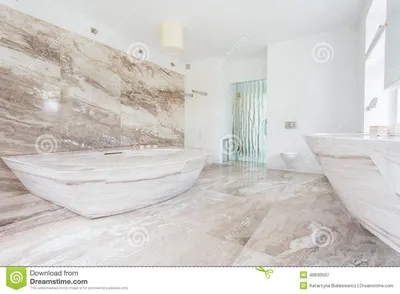 Коричневый мрамор в ванной - 71 фото