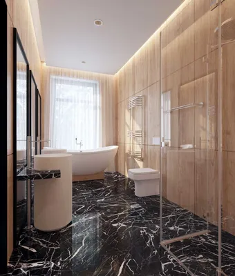 Подборка из 6 ванных комнат с керамогранитом под белый мрамор | ВКонтакте