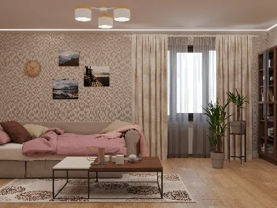 Уютная гостиная-спальня – готовое решение в интернет-магазине Леруа Мерлен  Кострома