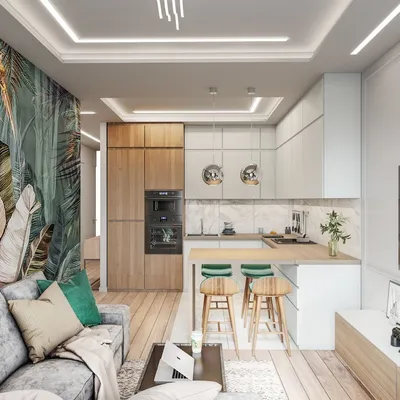 Дизайн проект интерьера уютной гостиной в большом доме в Краснодаре