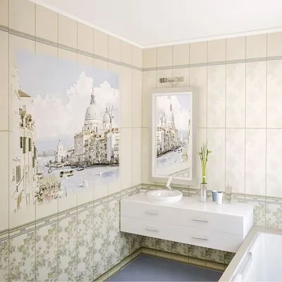 Панели для ванной комнаты с рисунком - 66 фото
