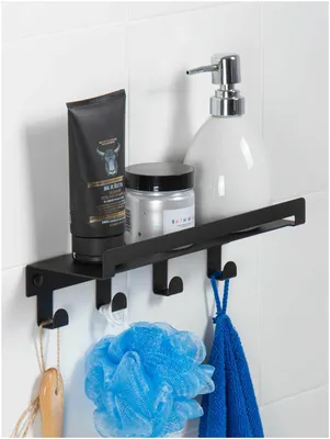 Полка для ванной комнаты навесная настенная прямая узкая — купить в  интернет-магазине по низкой цене на Яндекс Маркете