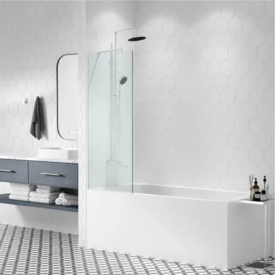 Стеклянная штора для ванной комнаты Lakkri 0,7м х 1,4м — купить в  интернет-магазине OZON с быстрой доставкой