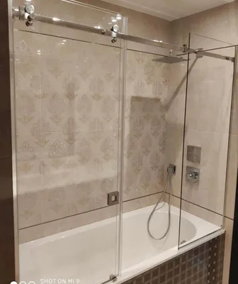 Проект «Экран на всю ширину ванны из бельгийского закаленного стекла AGC 8  мм» | Выполненные работы компании “Stekloff”