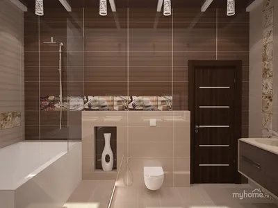 Дизайн ванной комнаты в коричневых тонах фото » Картинки и фотографии  дизайна квартир, домов, коттеджей