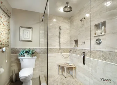 40 лучших вариантов отделки стен, пола и потолка в ванной комнате на фото