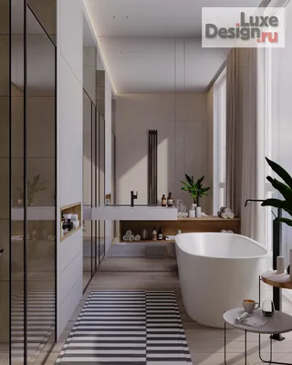 Дизайн интерьера ванной - Дизайн ванной комнаты в частном доме элитного  коттеджного поселка