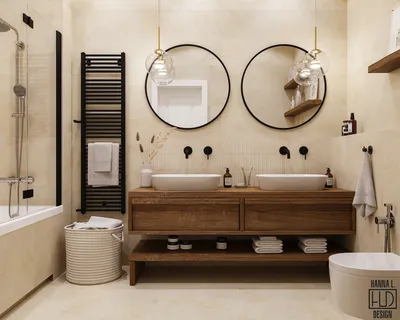 г. Ставрополь, Нежный дизайн-проект небольшой ванной комнаты в частном доме
