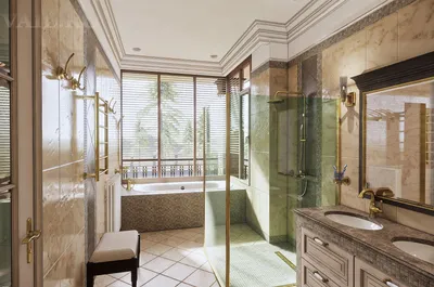 Ванная комната в частном доме на ул.Островского | Дизайн-студия V Design  Vision