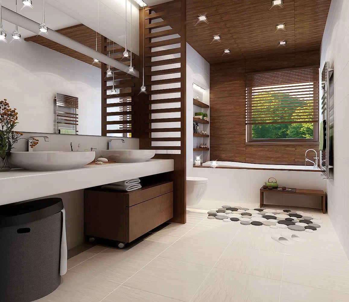 Ванная комната в частном доме: 60 фото дизайнов интерьеров | эталон62.рф
