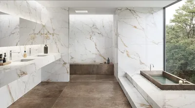 Эксклюзивная ванная комната с белым мрамором в главной роли | Ceramika  Paradyż