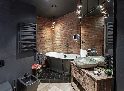 Ванная комната в стиле лофт | Блог L.DesignStudio