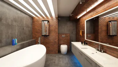Стиль лофт в ванной, мебель для ванной в стиле лофт