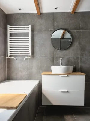 Ванная в стиле лофт - фото дизайна ванной комнаты лофт | Фото интерьера  санузла