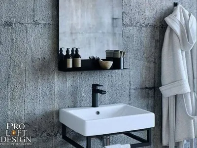 Белая ванная комната в стиле лофт: Идеи | ProLoftDesign