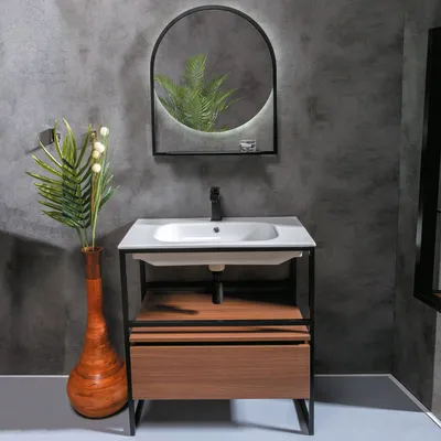 Мебель для ванной Armadi Art Loft 80 dark wood, напольная в Москве по  доступным ценам