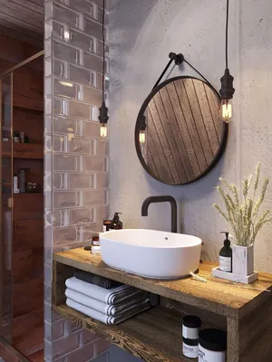 Ванная в стиле лофт | Industrial bathroom decor, Bathroom decor, Waterproof  bathroom paint
