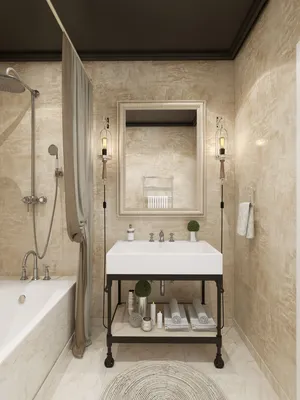 Как создать красивый интерьер в ванной комнате при помощи влагостойкой  декоративной фактурной штукатурки: фотопримеры, виды и особенности