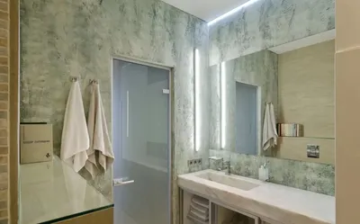 Декоративная штукатурка в ванной: 40+ фото в интерьере, красивые идеи  оформления