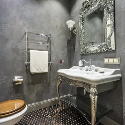 Венецианская штукатурка в ванную комнату - 72 фото