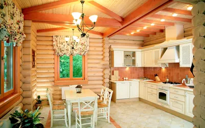 кухня-гостиная в деревянном доме - Ремонт без проблем