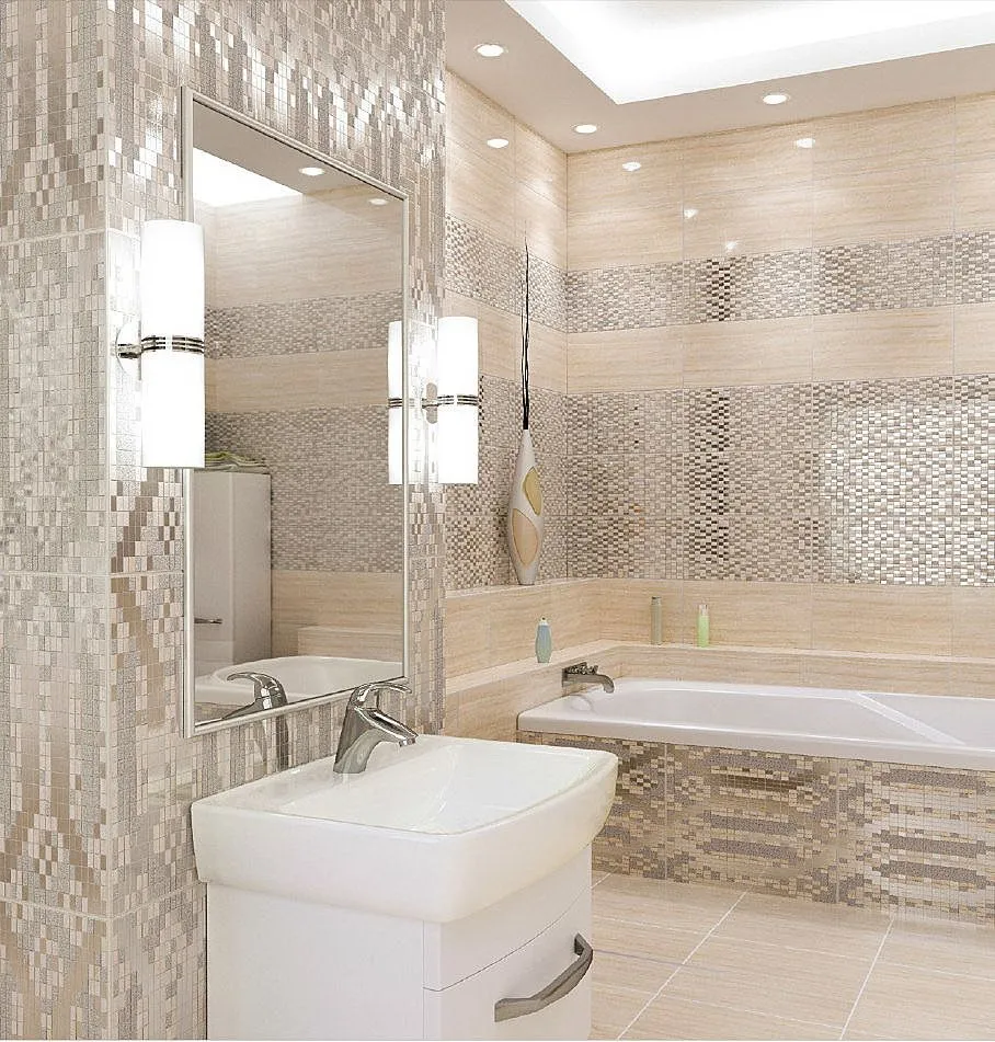 Керамическая плитка для ванной комнаты — фотогалерея ( 100+ реальных фото примеров)