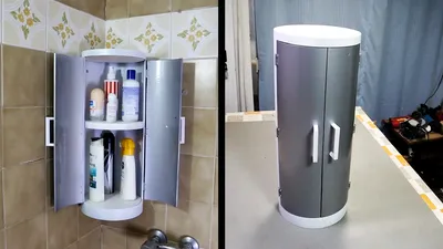 Как сделать угловой шкафчик в ванную комнату своими руками