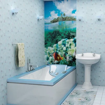 Ванная комната отделанная пластиковыми панелями | Декор ванной, Пластиковые  панели, Стиль ванной