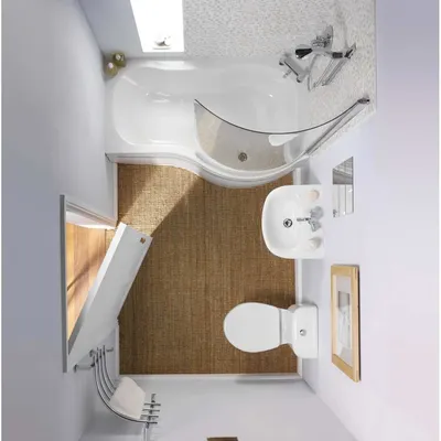 Интерьер маленькой ванной комнаты | Ванная комната | Дизайн интерьеров |  Дизайн \u0026 Ремонт