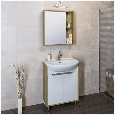 Мебель для ванной / Runo / Эко 60 / тумба с раковиной Уют 60 / шкаф для  ванной / зеркало для ванной — купить в интернет-магазине по низкой цене на  Яндекс Маркете